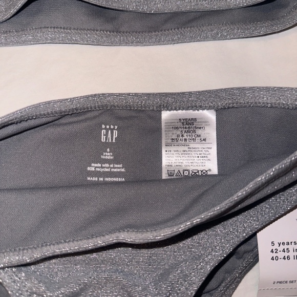 GAP | Shiny Tankini Swim Two-Piece in Silver - Picture 4 of 4